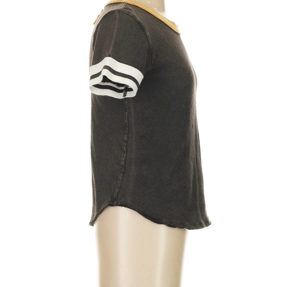 We The Free Dark Gray Tee with Yellow Trim - Picture 3 of 5